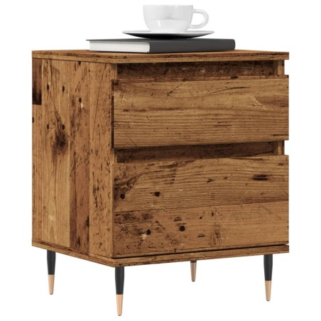 Tables de chevet 2 pcs vieux bois 40x35x50 cm bois d’ingénierie 623632623632