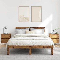 Tables de chevet 2 pcs vieux bois 40x35x50 cm bois d’ingénierie 623632623632