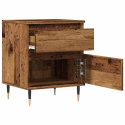 Tables de chevet 2 pcs vieux bois 40x35x50 cm bois d’ingénierie 623632623632