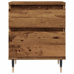 Tables de chevet 2 pcs vieux bois 40x35x50 cm bois d’ingénierie 623632623632
