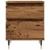 Tables de chevet 2 pcs vieux bois 40x35x50 cm bois d’ingénierie 623632623632