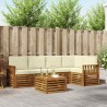 Ensemble de canapé d'angle avec coussin 6 pcs Naturel et Crème 623634623634