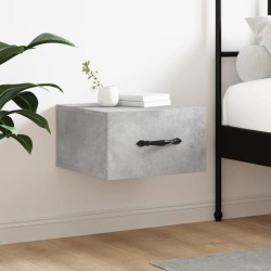 Table de chevet murale gris béton 35x35x20 cm 623637623637