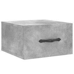 Table de chevet murale gris béton 35x35x20 cm 623637623637