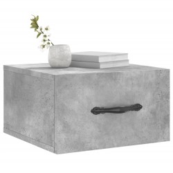 Table de chevet murale gris béton 35x35x20 cm 623637623637