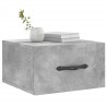 Table de chevet murale gris béton 35x35x20 cm 623637623637