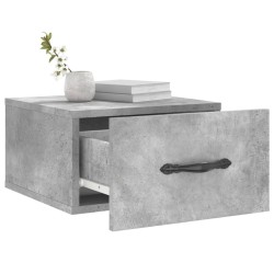 Table de chevet murale gris béton 35x35x20 cm 623637623637