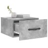 Table de chevet murale gris béton 35x35x20 cm 623637623637