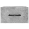 Table de chevet murale gris béton 35x35x20 cm 623637623637