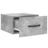 Table de chevet murale gris béton 35x35x20 cm 623637623637