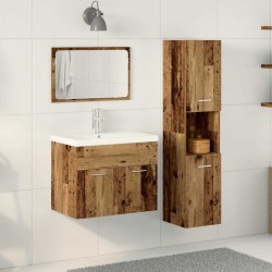 Ensemble de mobilier de salle de bain avec étagère 4 pcs Marron 623640623640