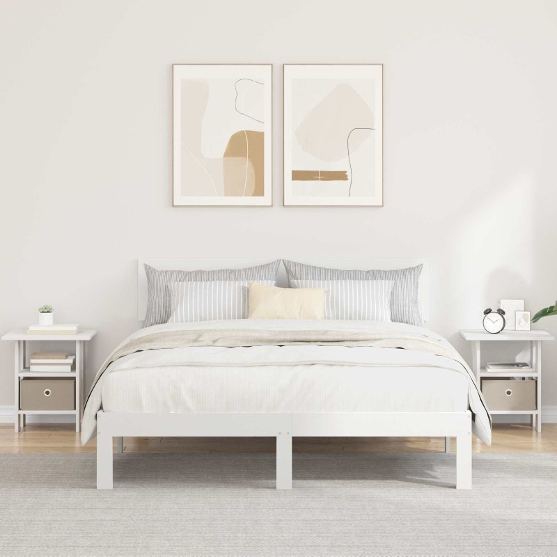 Table de chevet 2 pcs Blanc 41 x 40 x 45 cm Bois d'ingénierie 623641623641