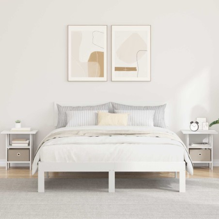 Table de chevet 2 pcs Blanc 41 x 40 x 45 cm Bois d'ingénierie 623641623641