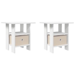 Table de chevet 2 pcs Blanc 41 x 40 x 45 cm Bois d'ingénierie 623641623641