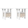 Table de chevet 2 pcs Blanc 41 x 40 x 45 cm Bois d'ingénierie 623641623641