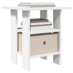 Table de chevet 2 pcs Blanc 41 x 40 x 45 cm Bois d'ingénierie 623641623641