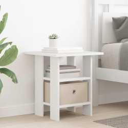 Table de chevet 2 pcs Blanc 41 x 40 x 45 cm Bois d'ingénierie 623641623641