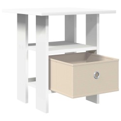 Table de chevet 2 pcs Blanc 41 x 40 x 45 cm Bois d'ingénierie 623641623641