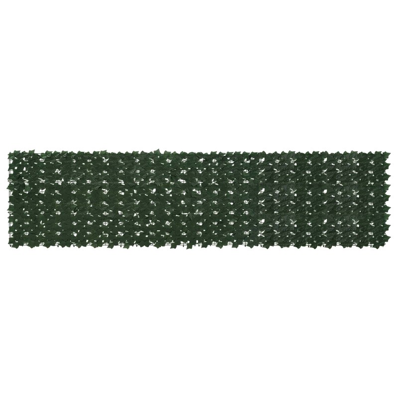 Écran de balcon avec feuilles Vert foncé 300 x 75 cm 623643623643