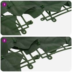 Écran de balcon avec feuilles Vert foncé 300 x 75 cm 623643623643