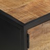 Meuble TV avec porte sculptée 130x30x40cm Bois de manguier brut 623644623644