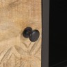 Meuble TV avec porte sculptée 130x30x40cm Bois de manguier brut 623644623644