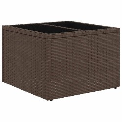 Ensemble de canapé de jardin 8 pcs avec coussins marron résine tressée 623645623645