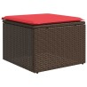 Ensemble de canapé de jardin 8 pcs avec coussins marron résine tressée 623645623645