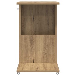 Table d'appoint avec roue Chêne artisanal 40 x 35 x 60 cm 623647623647