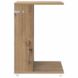 Table d'appoint avec roue Chêne artisanal 40 x 35 x 60 cm 623647623647