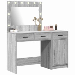 Table de Toilette avec tiroir 2 pcs Gris Bois d'ingénierie 623649623649