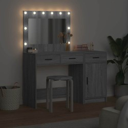 Table de Toilette avec tiroir 2 pcs Gris Bois d'ingénierie 623649623649