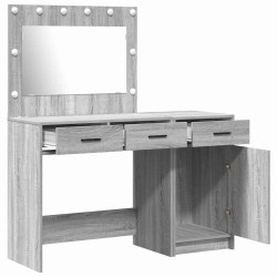 Table de Toilette avec tiroir 2 pcs Gris Bois d'ingénierie 623649623649