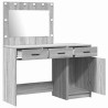Table de Toilette avec tiroir 2 pcs Gris Bois d'ingénierie 623649623649