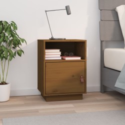 Table de chevet Marron miel 40x34x55 cm Bois de pin massif 623651623651