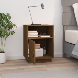 Table de chevet Marron miel 40x34x55 cm Bois de pin massif 623651623651