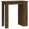 Table de bar et étagère de rangement Chêne fumé 102x50x103,5 cm 623652623652