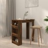 Table de bar et étagère de rangement Chêne fumé 102x50x103,5 cm 623652623652