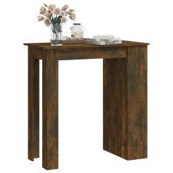 Table de bar et étagère de rangement Chêne fumé 102x50x103,5 cm 623652623652