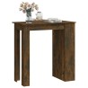 Table de bar et étagère de rangement Chêne fumé 102x50x103,5 cm 623652623652