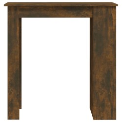 Table de bar et étagère de rangement Chêne fumé 102x50x103,5 cm 623652623652