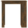 Table de bar et étagère de rangement Chêne fumé 102x50x103,5 cm 623652623652