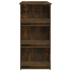 Table de bar et étagère de rangement Chêne fumé 102x50x103,5 cm 623652623652
