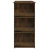 Table de bar et étagère de rangement Chêne fumé 102x50x103,5 cm 623652623652