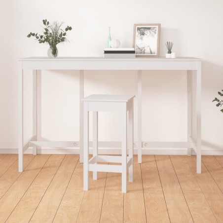 Table de bar Blanc 180x80x110 cm Bois massif de pin 623654623654