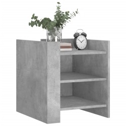 Table de chevet gris béton 45x50x50 cm bois d'ingénierie 623655623655