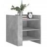 Table de chevet gris béton 45x50x50 cm bois d'ingénierie 623655623655
