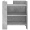 Table de chevet gris béton 45x50x50 cm bois d'ingénierie 623655623655