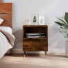 Table de chevet chêne fumé 40x35x50 cm bois d’ingénierie 623657623657