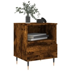 Table de chevet chêne fumé 40x35x50 cm bois d’ingénierie 623657623657